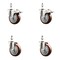 Service Caster 4 Inch 316SS Maroon Polyurethane 10mm Threaded Stem Caster Lock Brake, 2PK SS316TSTTL20S414-PPUB-MRN-M1015-2-S2 - alternate 1